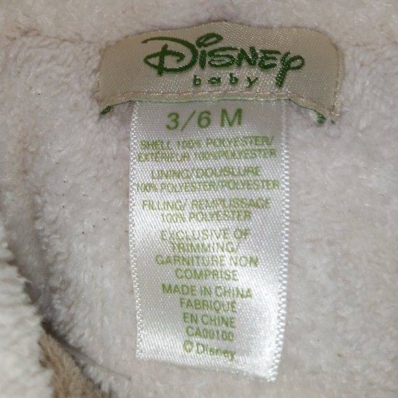 Disney Winnie the Pooh beige bunting/snowsuit EUC - Picture 3 of 6